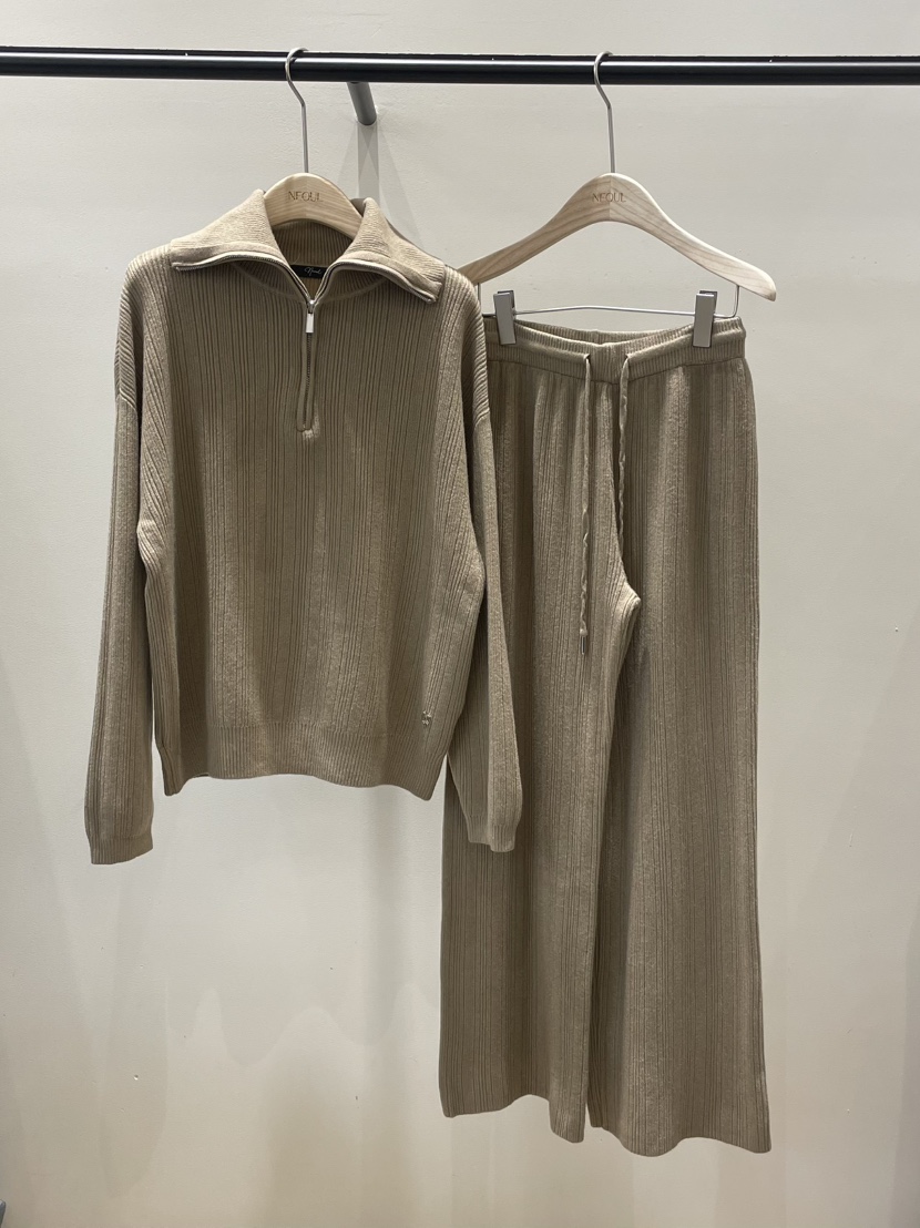 NEOUL韓國直郵㊣女士新款推薦時尚25秋冬熱賣職業休閑套裝拉鏈NEOUL/ahin雙領標簽套裝圖色3