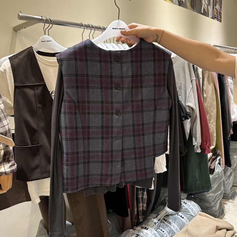 MOREMORE東大門㊣代購女士新款休閑熱賣真品職業馬甲不含內搭more more馬甲圖色1