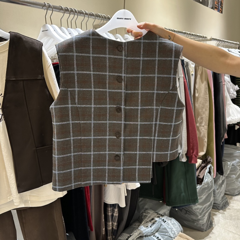 MOREMORE東大門㊣代購女士新款休閑熱賣真品職業馬甲不含內搭more more馬甲圖色2