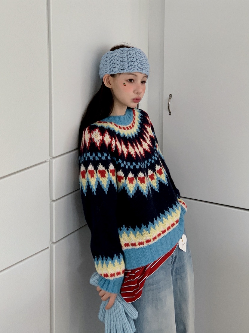 JKICHI韓國代購㊣女裝新款時尚真品熱賣人氣25秋冬休閑針織衫JKICHI針織衫