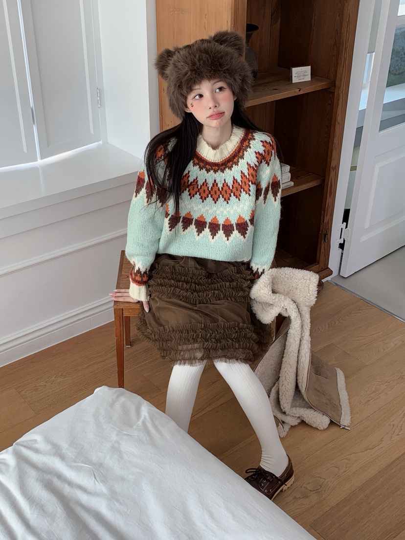 JKICHI韓國代購㊣女裝新款時尚真品熱賣人氣25秋冬休閑針織衫JKICHI針織衫