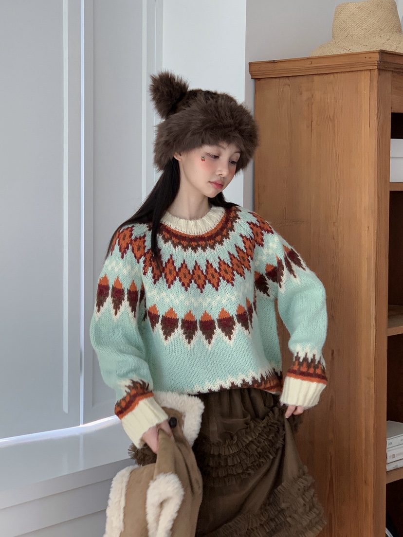 JKICHI韓國代購㊣女裝新款時尚真品熱賣人氣25秋冬休閑針織衫JKICHI針織衫