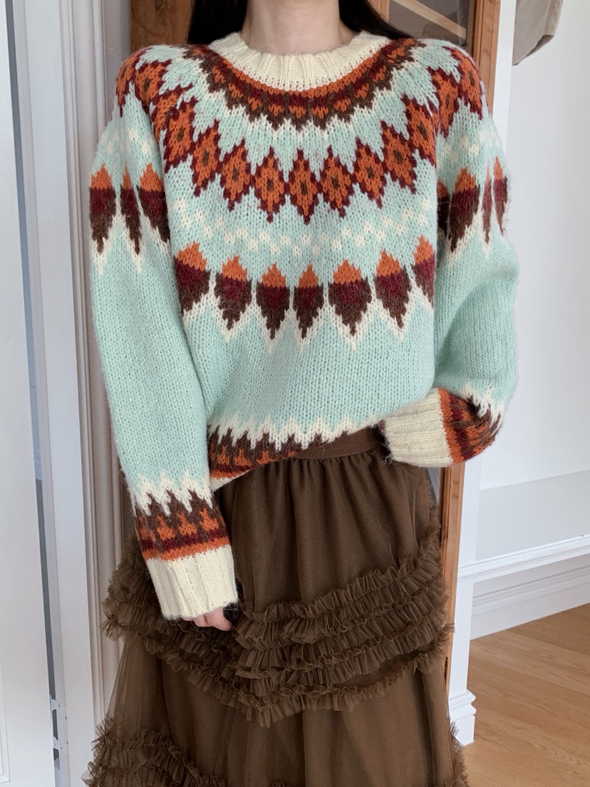 JKICHI韓國代購㊣女裝新款時尚真品熱賣人氣25秋冬休閑針織衫JKICHI針織衫