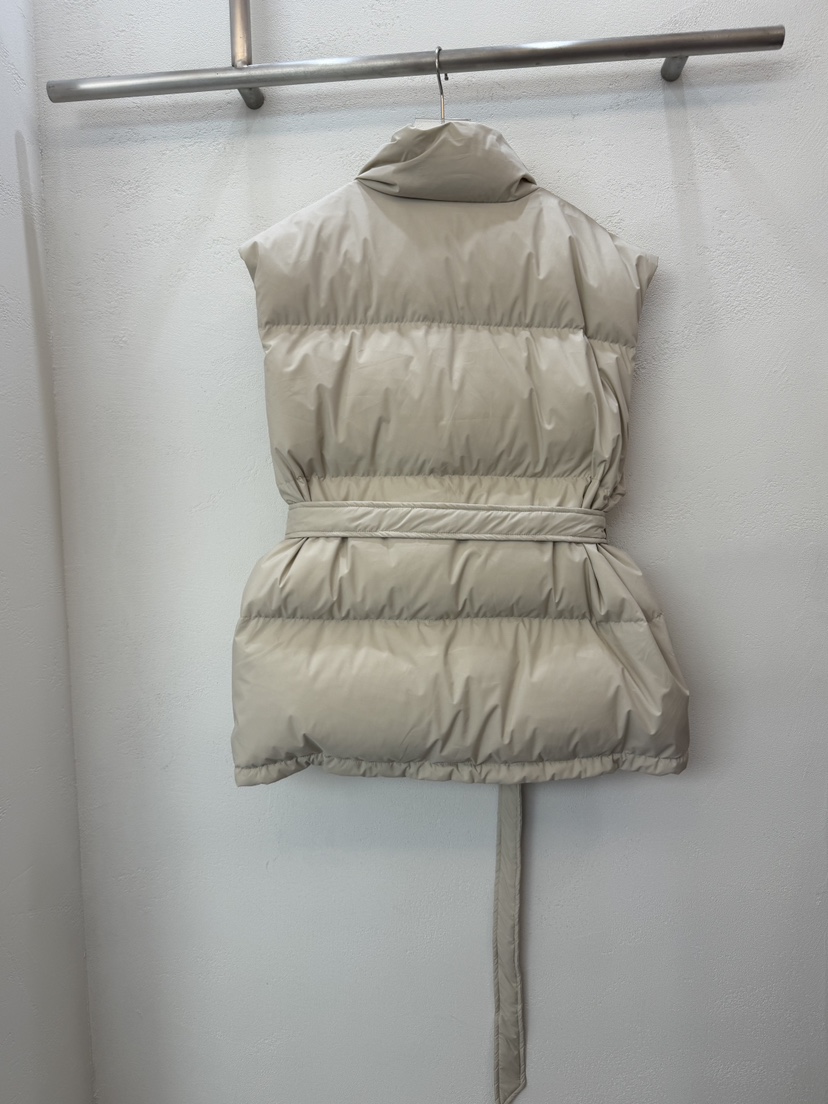 MOST OF ALL U東大門㊣實拍女裝新款25秋冬馬甲含腰帶填充鴨絨MOST OF ALL U馬甲