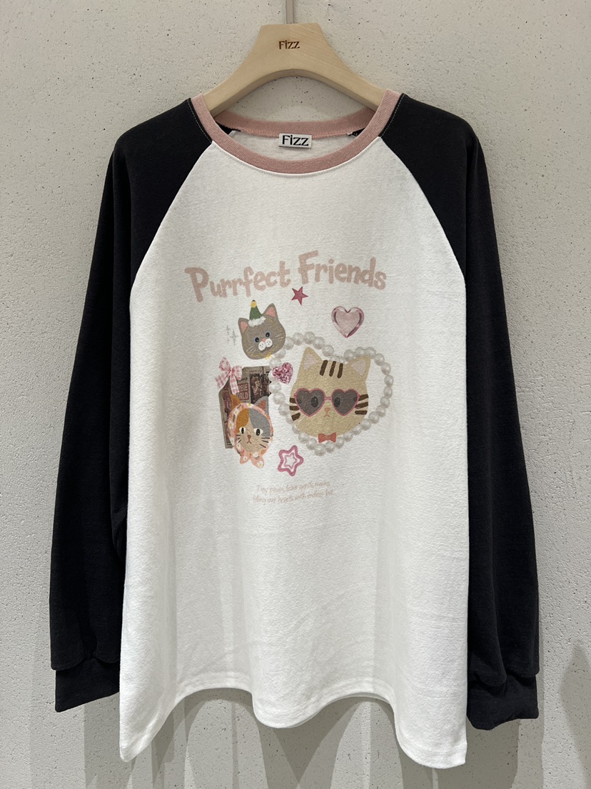 FIZZ東大門㊣實拍女裝新款熱賣休閑推薦職業真品時尚長袖T恤FIZZ長袖T恤圖色2