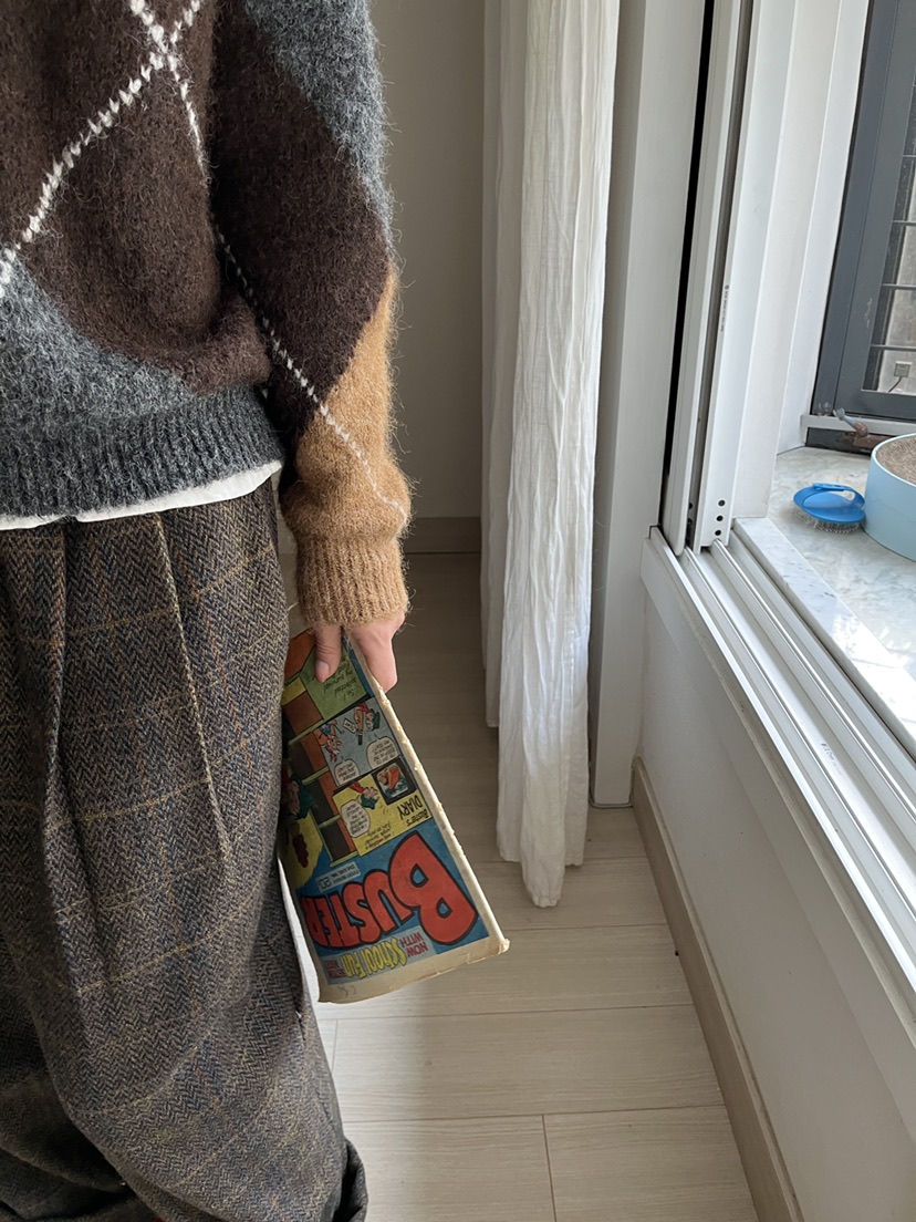 AT NOTE韓國直郵㊣女士新品真品休閑推薦熱賣休閑褲羊毛格紋AT NOTE休閑褲