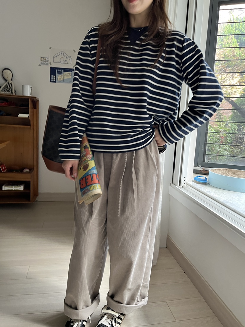 AT NOTE東大門㊣直郵女裝新品人氣真品25秋冬長袖T恤口袋刺繡AT NOTE長袖T恤