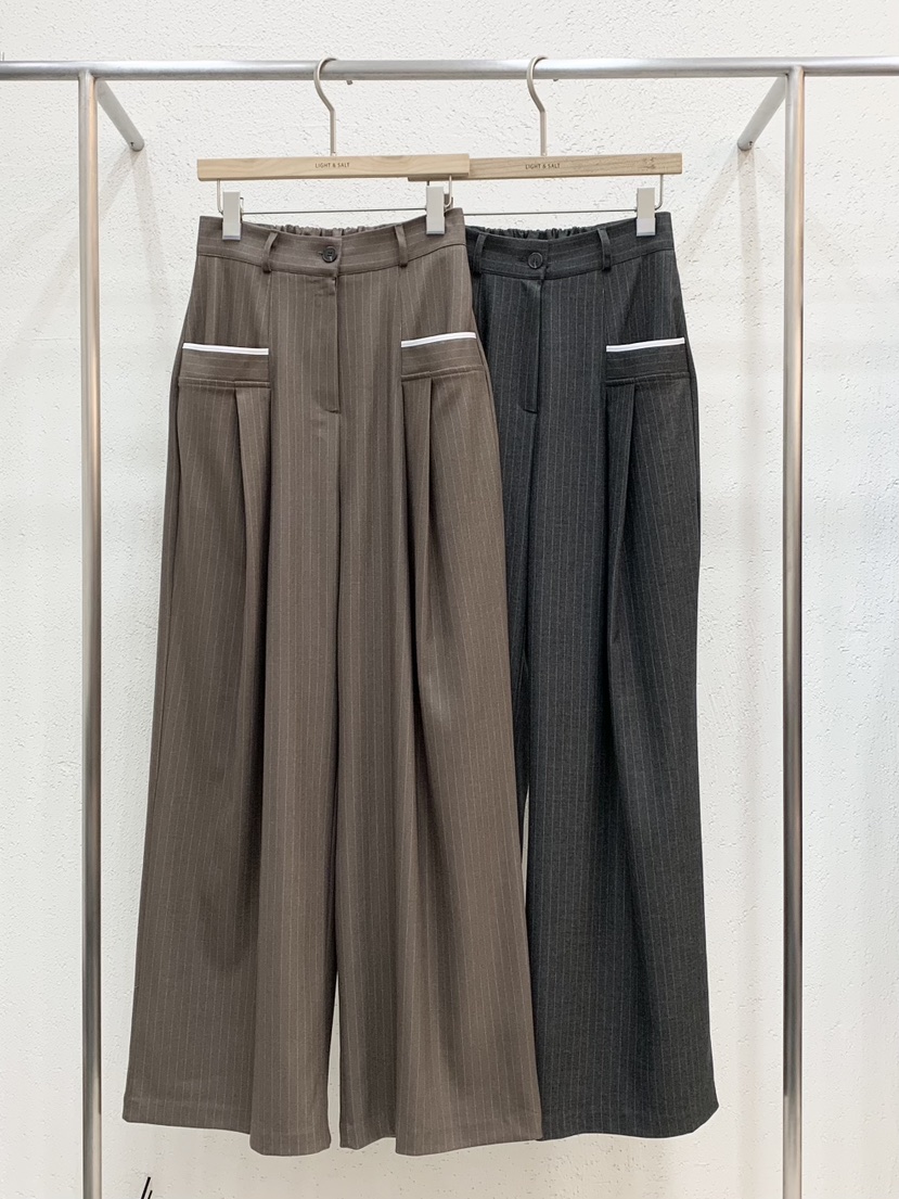 LIGHT AND SALT東大門㊣直郵女士新品真品時尚休閑褲口袋LIGHT AND SALT休閑褲