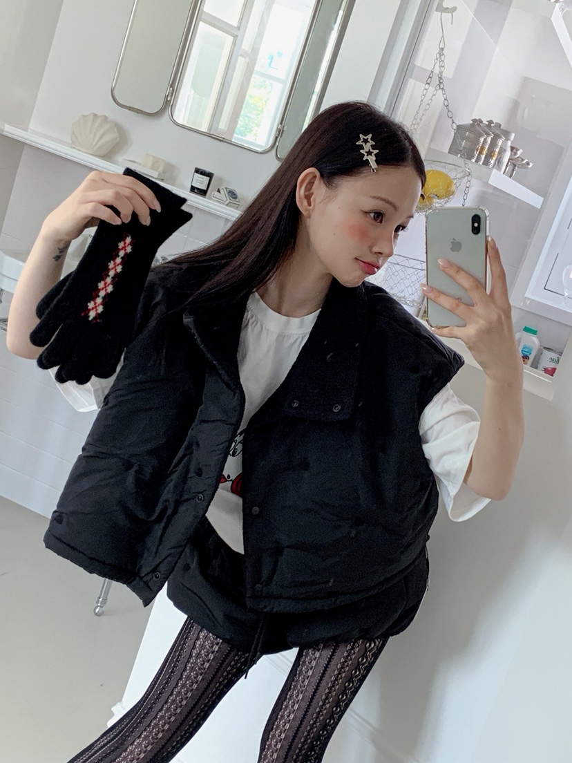 JKICHI東大門㊣代購女裝新品推薦25秋冬時尚職業馬甲心形絎縫JKICHI馬甲