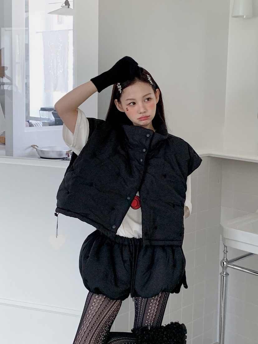 JKICHI東大門㊣代購女裝新品推薦25秋冬時尚職業馬甲心形絎縫JKICHI馬甲