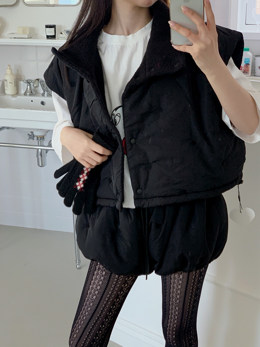 JKICHI東大門㊣代購女裝新品推薦25秋冬時尚職業馬甲心形絎縫JKICHI馬甲