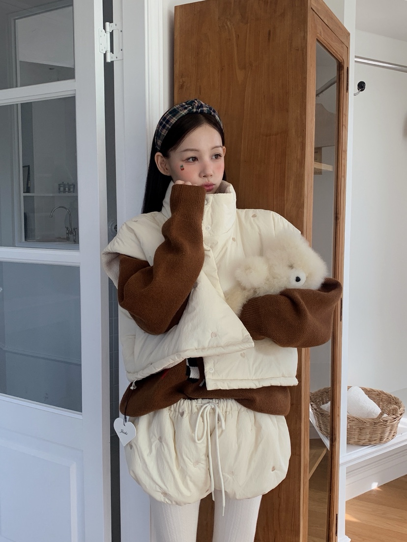 JKICHI東大門㊣代購女裝新品推薦25秋冬時尚職業馬甲心形絎縫JKICHI馬甲