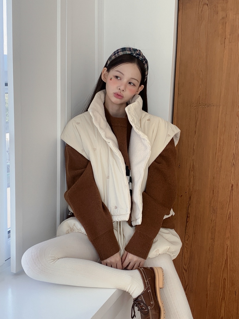 JKICHI東大門㊣代購女裝新品推薦25秋冬時尚職業馬甲心形絎縫JKICHI馬甲