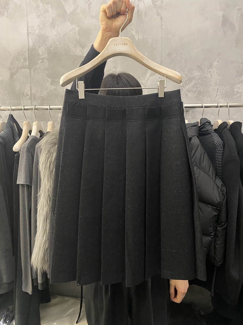 THE VETIVER-A韓國代購㊣女士新款時尚職業半身裙中短裙羊毛VETIVER半身裙/中短裙圖色2