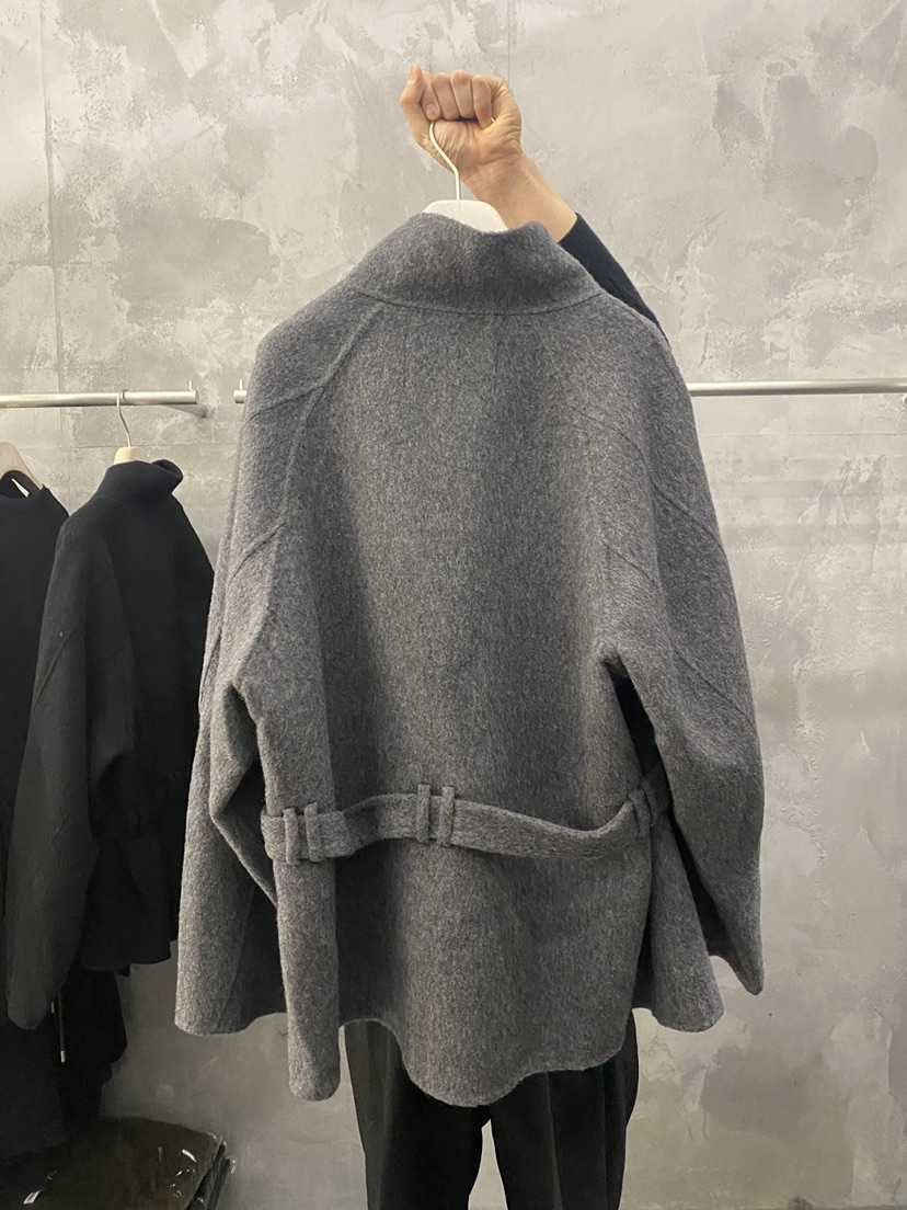 THE VETIVER-A東大門㊣直郵女裝新品職業時尚短款大衣含腰帶VETIVER短款大衣