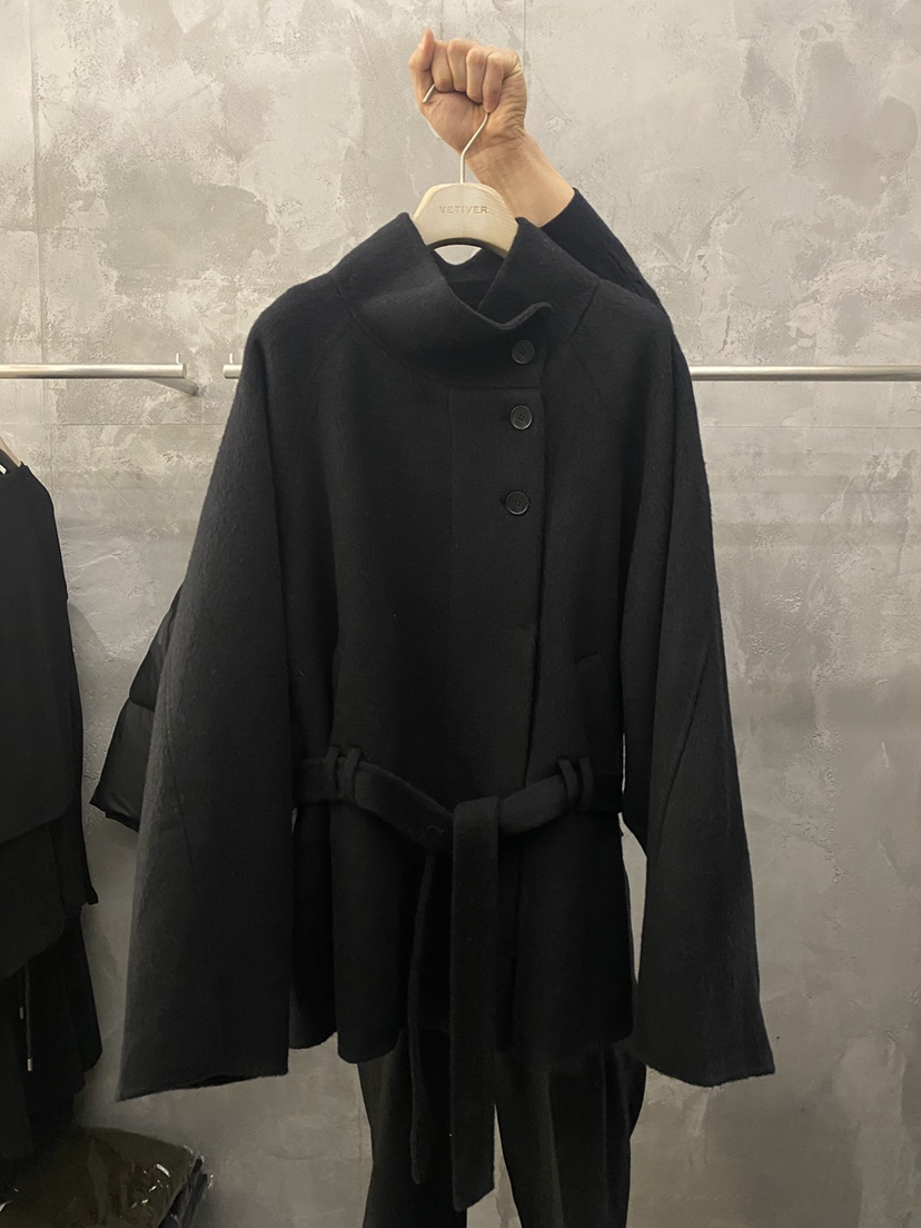 THE VETIVER-A東大門㊣直郵女裝新品職業時尚短款大衣含腰帶VETIVER短款大衣圖色2