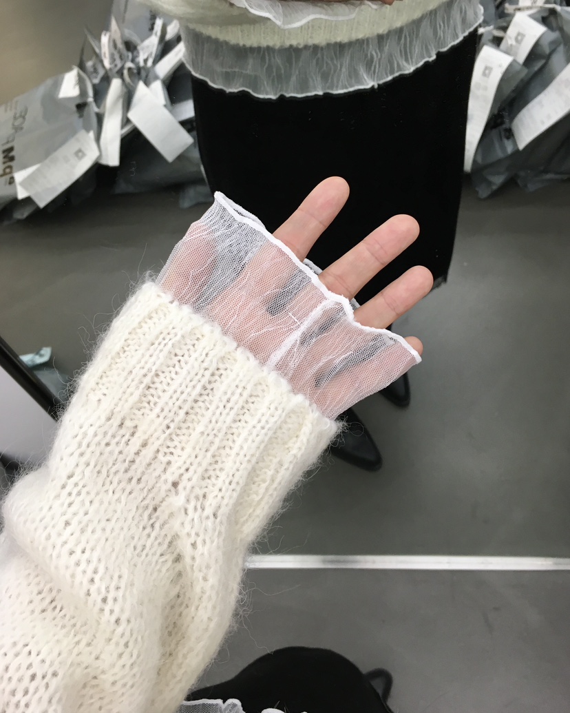 HEMP-P東大門㊣代購女裝新款職業時尚人氣休閑襯衫蕾絲衫透明hemp襯衫/蕾絲衫