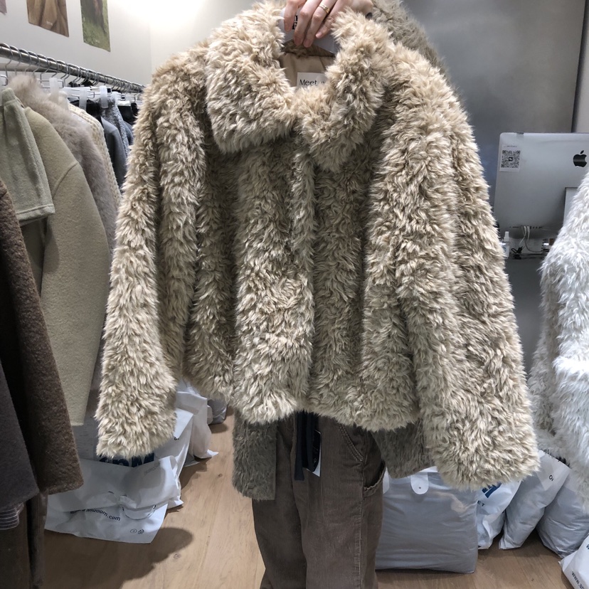 MEET ME東大門㊣直郵女士新品人氣時尚職業真品休閑短款大衣MEET ME短款大衣