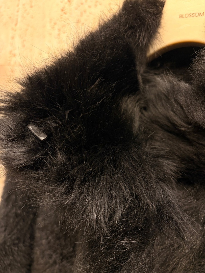 BLOSSOM東大門㊣代購女士新款時尚人氣中長款大衣皮草拉鏈短款BLOSSOM中長款大衣