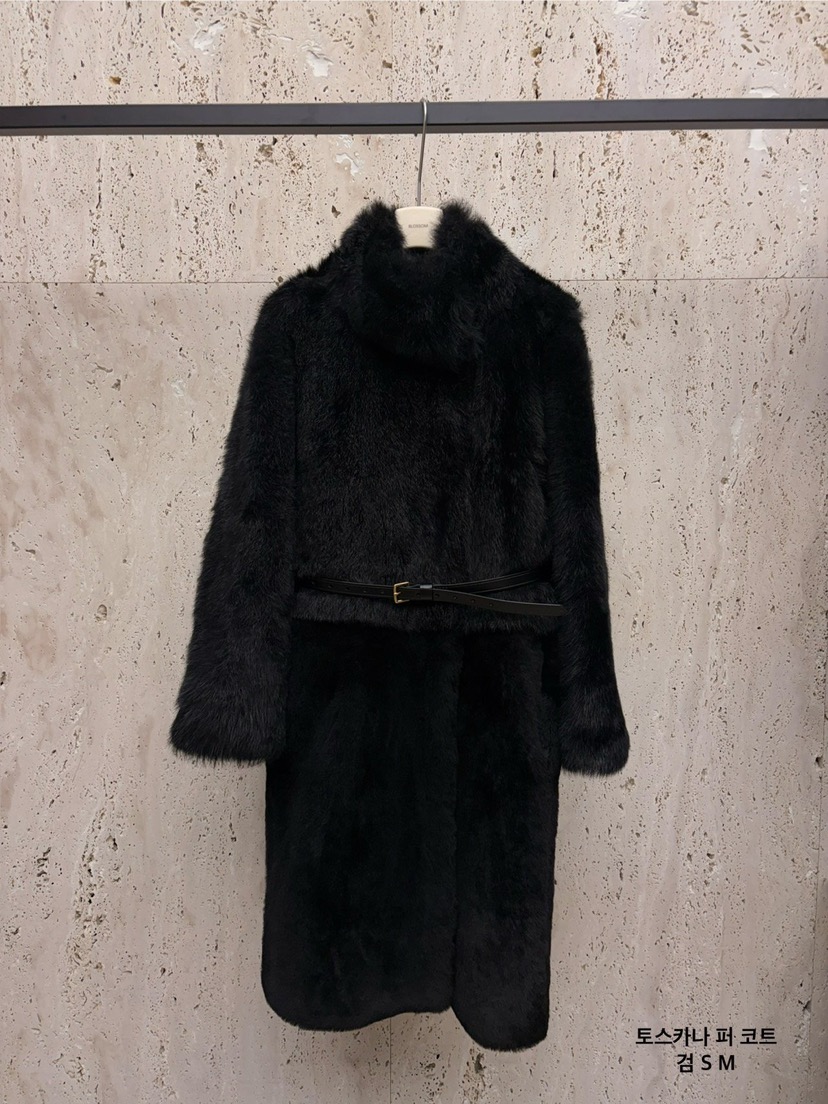 BLOSSOM東大門㊣代購女士新款時尚人氣中長款大衣皮草拉鏈短款BLOSSOM中長款大衣