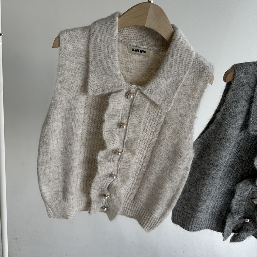 JENNY 1976東大門㊣實拍女裝新款時尚推薦真品職業馬甲荷葉邊JENNY 1976馬甲