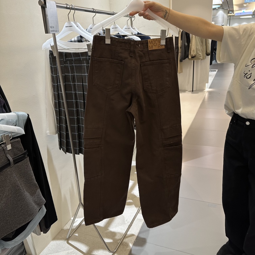 MOREMORE韓國直郵㊣女士新品推薦25秋冬時尚休閑褲加絨抓絨more more休閑褲