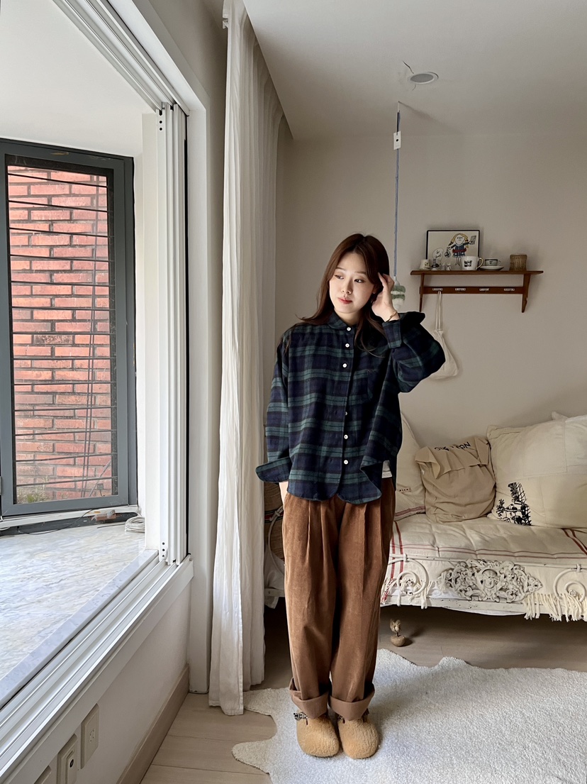 AT NOTE韓國代購㊣女士新品推薦真品休閑時尚襯衫蕾絲衫格紋AT NOTE襯衫/蕾絲衫