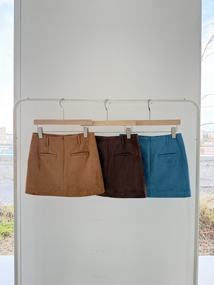 SANTAL東大門㊣實拍女裝新款人氣真品職業休閑熱賣短裙絨面革SANTAL短裙