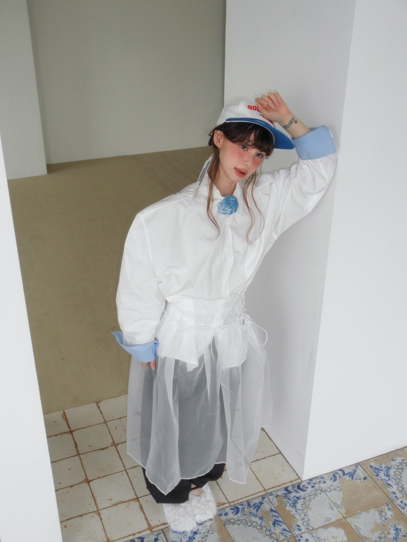 JKICHI韓國直郵㊣女裝新品時尚人氣休閑推薦襯衫蕾絲衫絲綢JKICHI襯衫/蕾絲衫