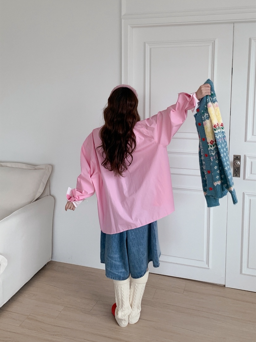 JKICHI韓國直郵㊣女裝新品時尚人氣休閑推薦襯衫蕾絲衫絲綢JKICHI襯衫/蕾絲衫