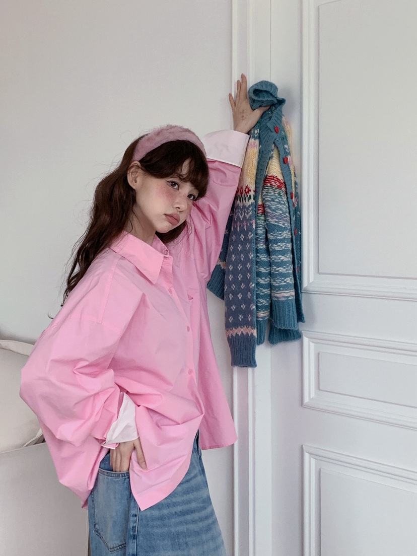 JKICHI韓國直郵㊣女裝新品時尚人氣休閑推薦襯衫蕾絲衫絲綢JKICHI襯衫/蕾絲衫