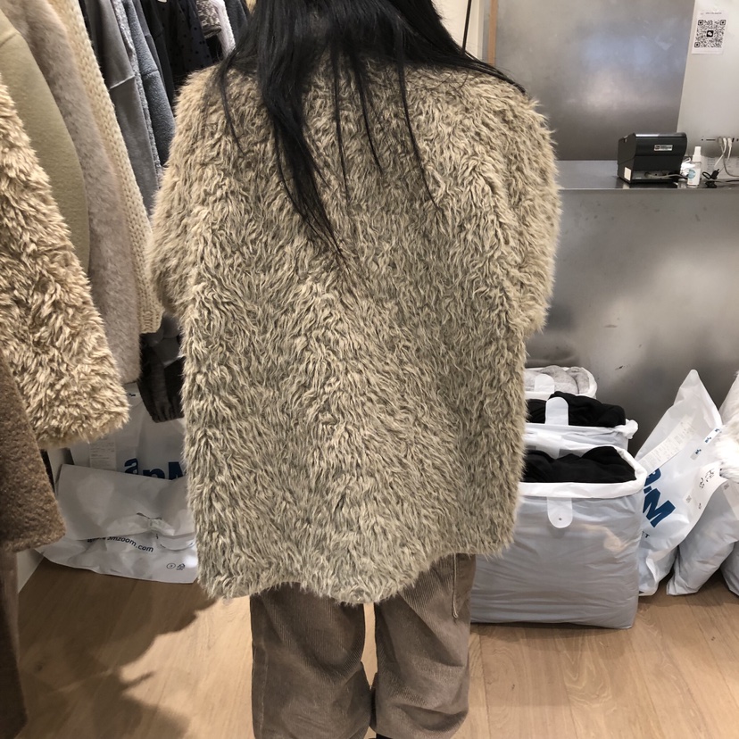 MEET ME韓國直郵㊣女裝新品時尚職業真品人氣短款大衣高領MEET ME短款大衣