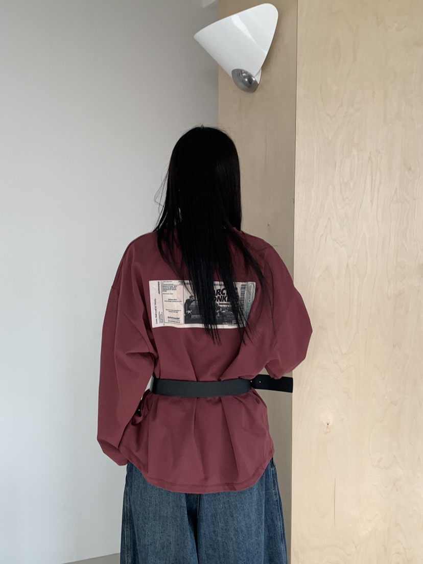 RIVER RAIN東大門㊣直郵女裝新款休閑熱賣長袖T恤不含腰帶RIVER RAIN長袖T恤