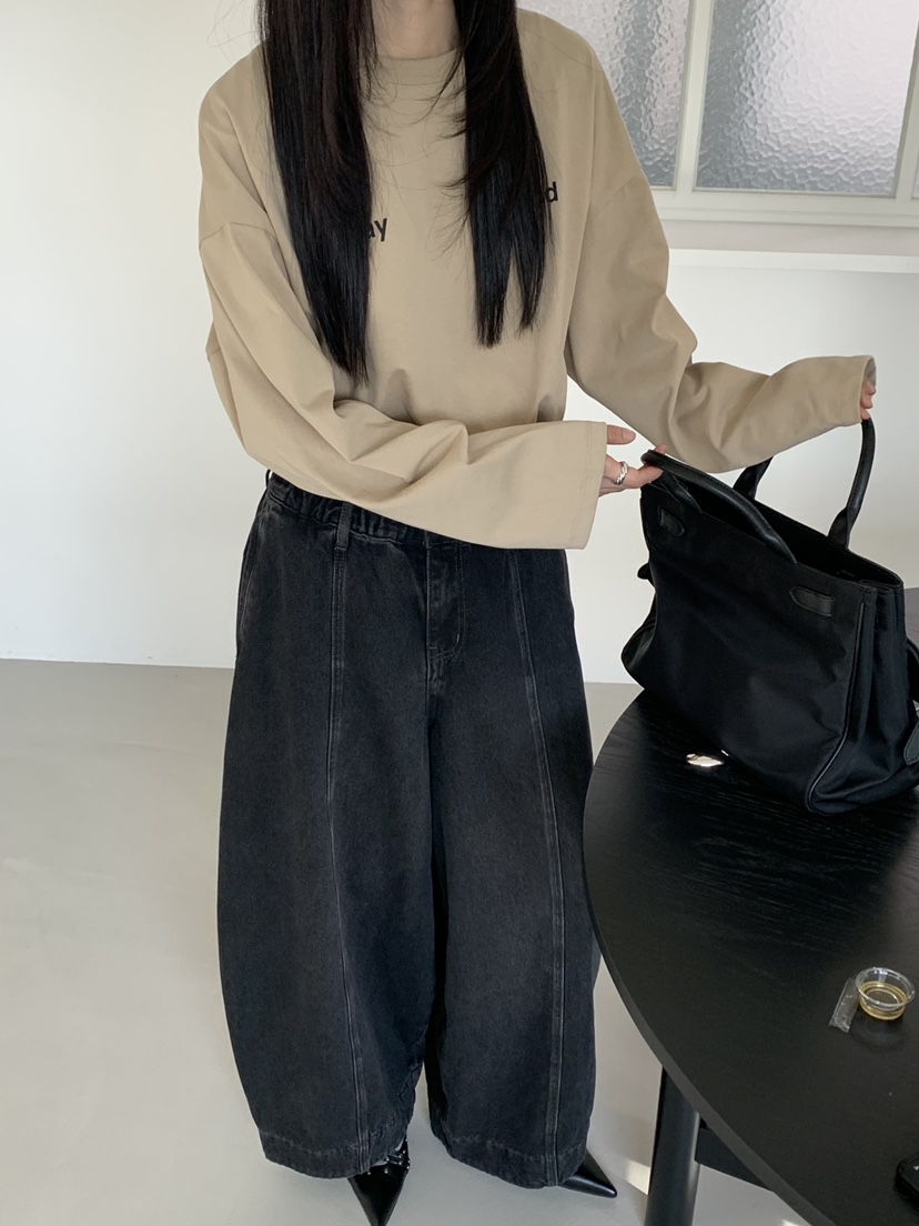 RIVER RAIN東大門㊣直郵女裝新款休閑熱賣長袖T恤不含腰帶RIVER RAIN長袖T恤圖色3