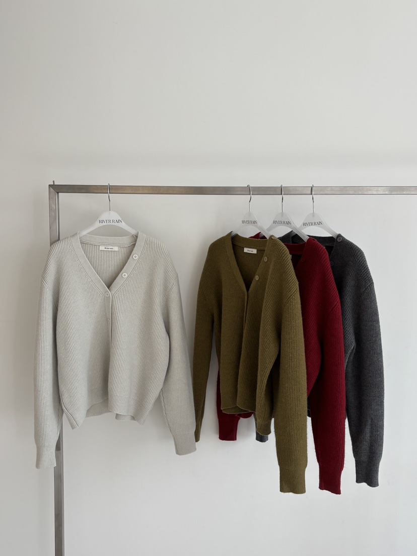 RIVER RAIN東大門㊣代購女士新款人氣真品職業針織衫開衫紐扣RIVER RAIN針織衫圖色4左二色