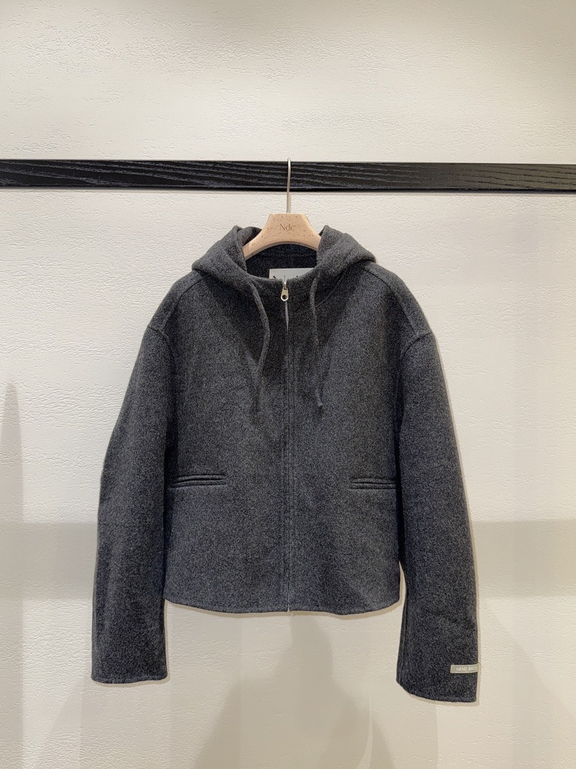 NDE韓國代購㊣女裝新品休閑25秋冬人氣真品短款大衣手工連帽NDE短款大衣圖色3