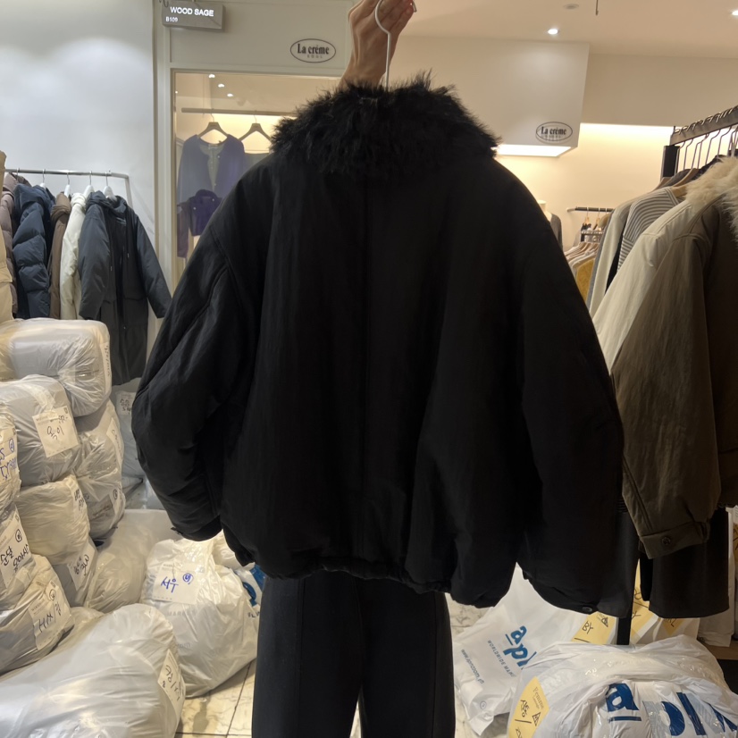 LA MAGIE FEMME東大門㊣實拍女裝新款休閑職業短款棉服棉Lamagie Femme短款棉服