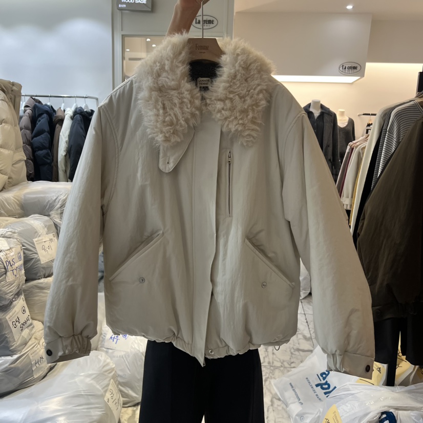 LA MAGIE FEMME東大門㊣實拍女裝新款休閑職業短款棉服棉Lamagie Femme短款棉服圖色3