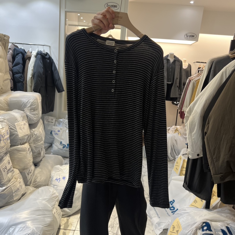 LA MAGIE FEMME東大門㊣實拍女士新款熱賣時尚人氣長袖T恤Lamagie Femme長袖T恤圖色2