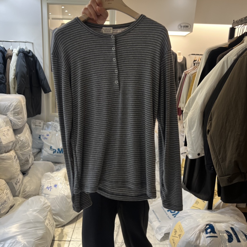 LA MAGIE FEMME東大門㊣實拍女士新款熱賣時尚人氣長袖T恤Lamagie Femme長袖T恤圖色3