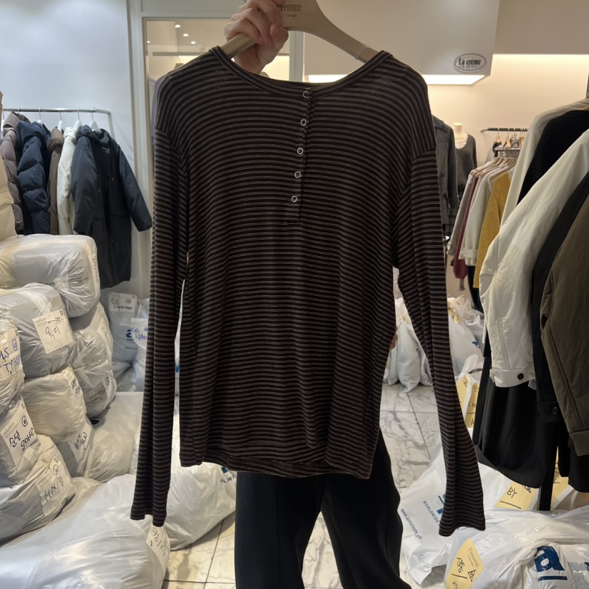 LA MAGIE FEMME東大門㊣實拍女士新款熱賣時尚人氣長袖T恤Lamagie Femme長袖T恤圖色4