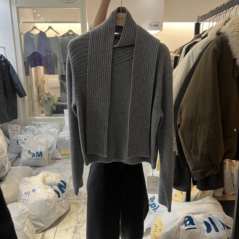 LA MAGIE FEMME東大門㊣實拍女裝新款熱賣時尚休閑針織衫Lamagie Femme針織衫圖色2