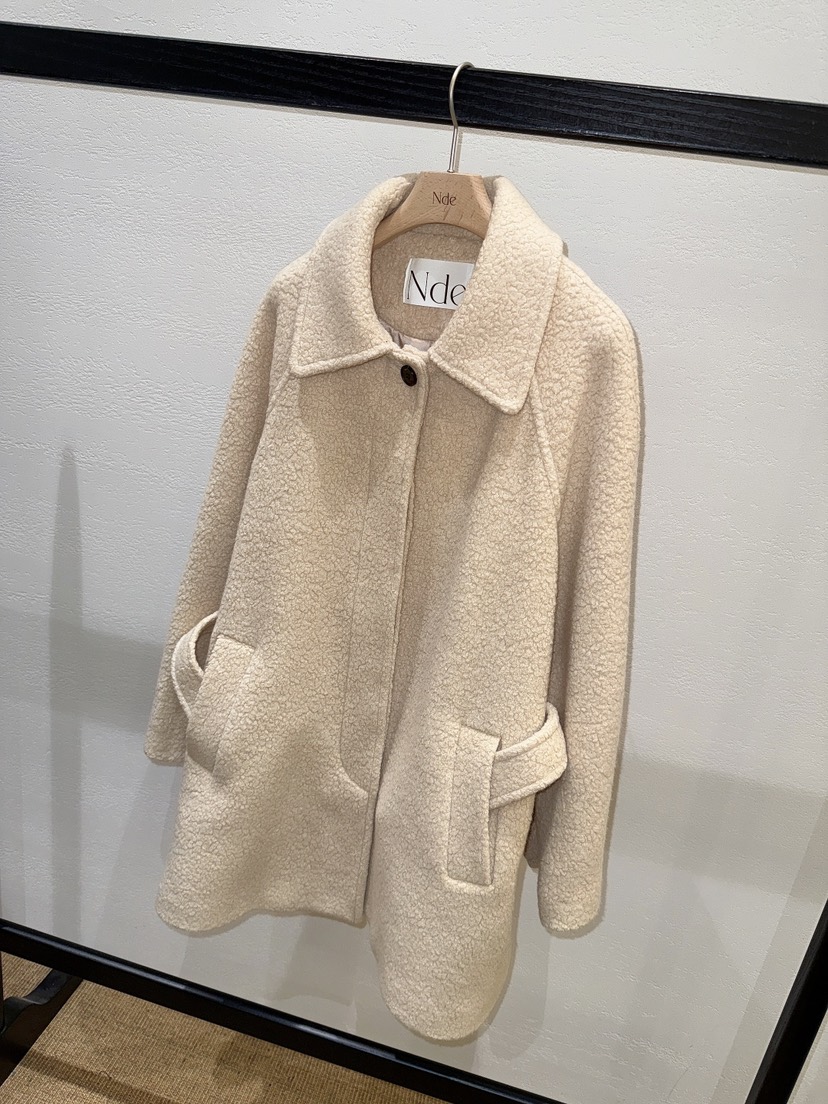 NDE東大門㊣代購女裝新品休閑時尚人氣熱賣中長款大衣含腰帶NDE中長款大衣