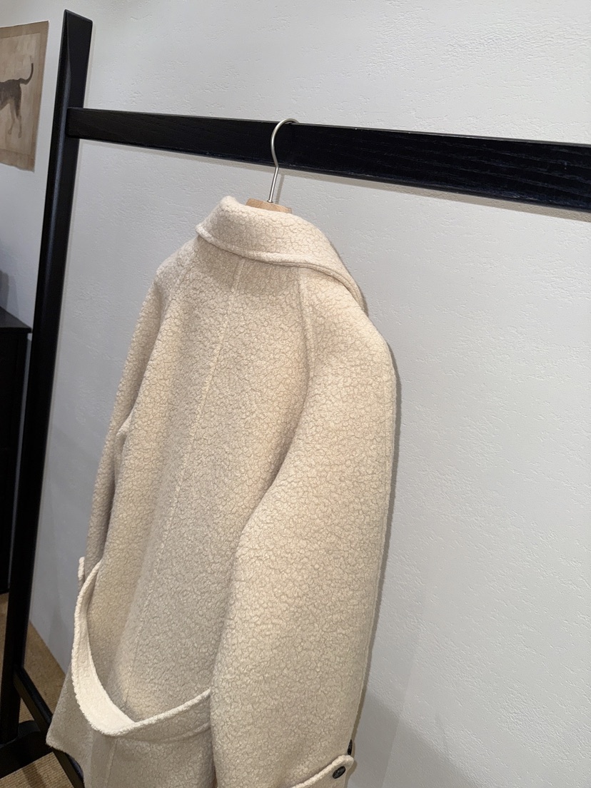 NDE東大門㊣代購女裝新品休閑時尚人氣熱賣中長款大衣含腰帶NDE中長款大衣