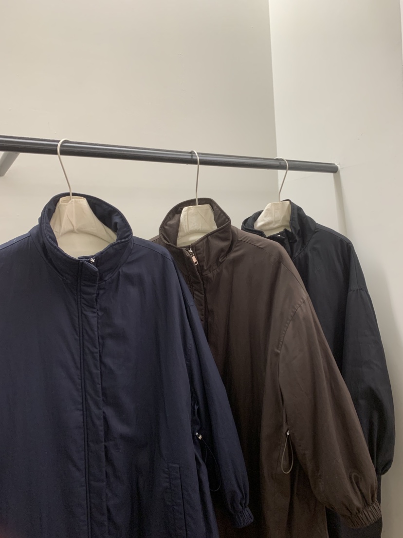 JADEMARKET韓國代購㊣女裝新品人氣推薦休閑時尚長款棉服拉鏈JADE MARKET長款棉服