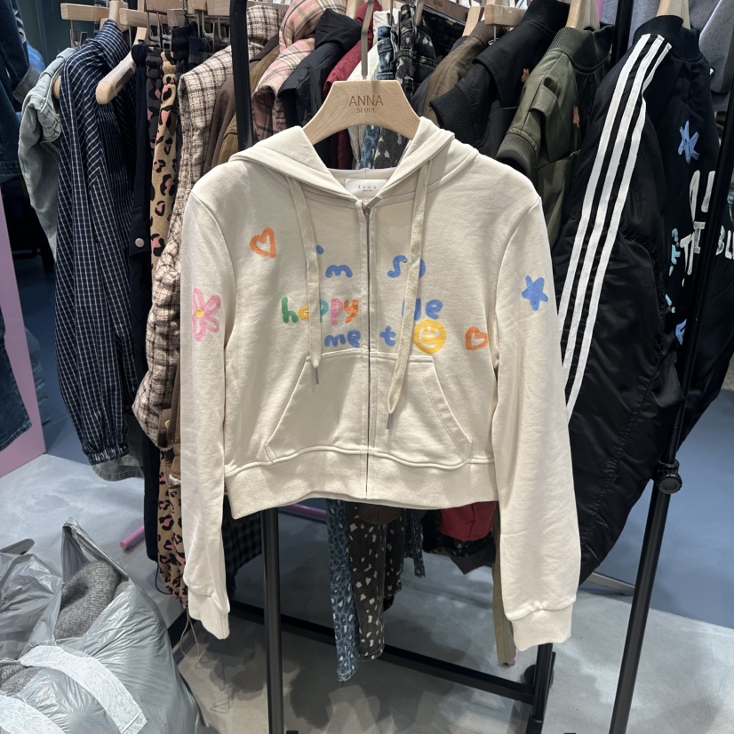 ANNA-P東大門㊣實拍女裝新款25秋冬職業人氣衛衣連帽拉鏈衫ANNA-P衛衣