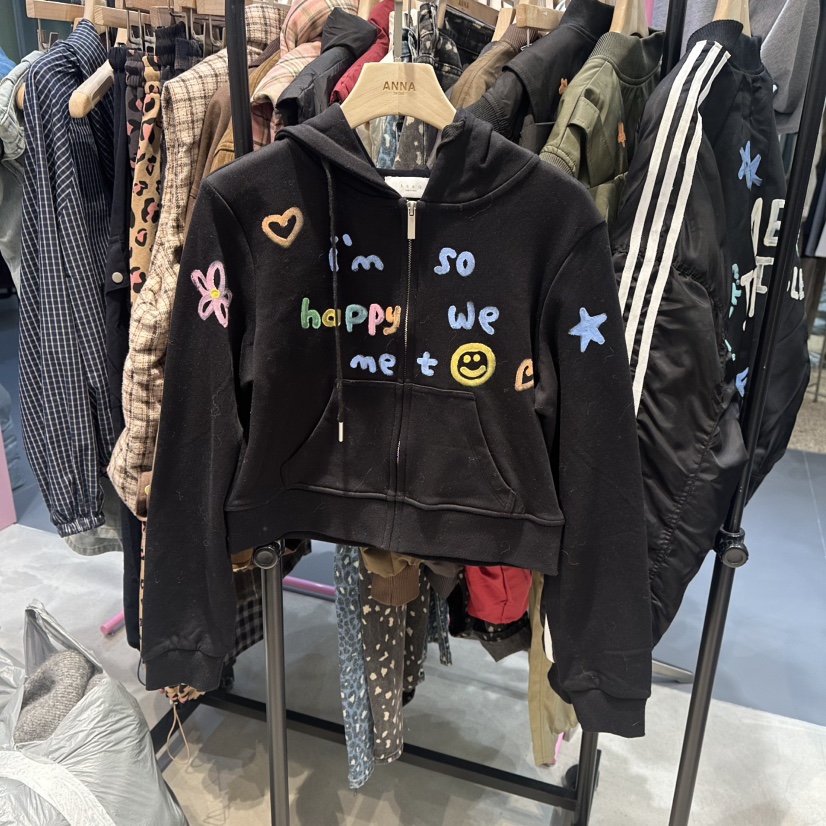 ANNA-P東大門㊣實拍女裝新款25秋冬職業人氣衛衣連帽拉鏈衫ANNA-P衛衣圖色3