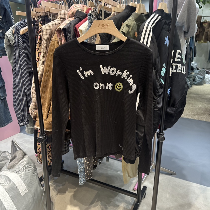 ANNA-P韓國代購㊣女士新品時尚休閑25秋冬推薦真品長袖T恤ANNA-P長袖T恤圖色2