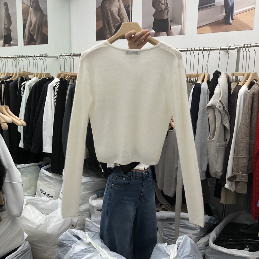 MOI-A韓國代購㊣女士新品真品推薦職業25秋冬休閑針織衫羊駝MOI-A針織衫