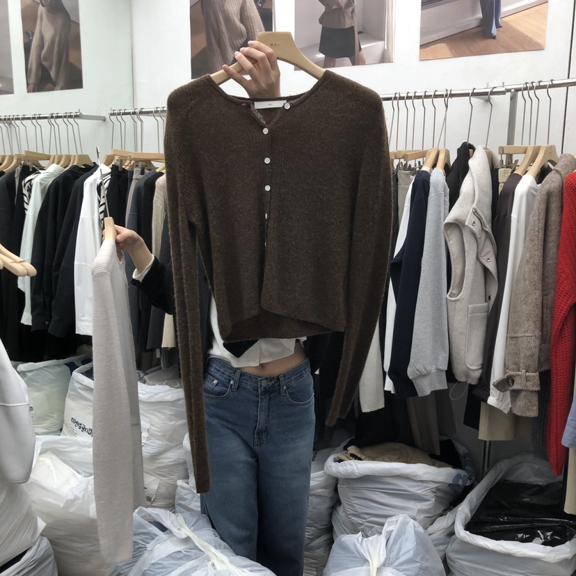 MOI-A韓國代購㊣女士新品真品推薦職業25秋冬休閑針織衫羊駝MOI-A針織衫圖色3